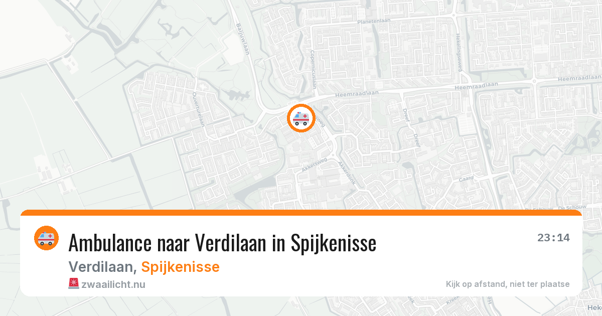 Ambulance naar Verdilaan in Spijkenisse — 13 jul 2026
