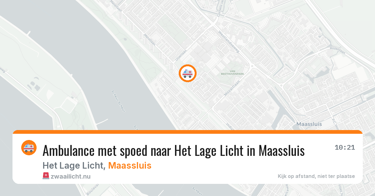 Ambulance met spoed naar Het Lage Licht in Maassluis — 6 jun 2026