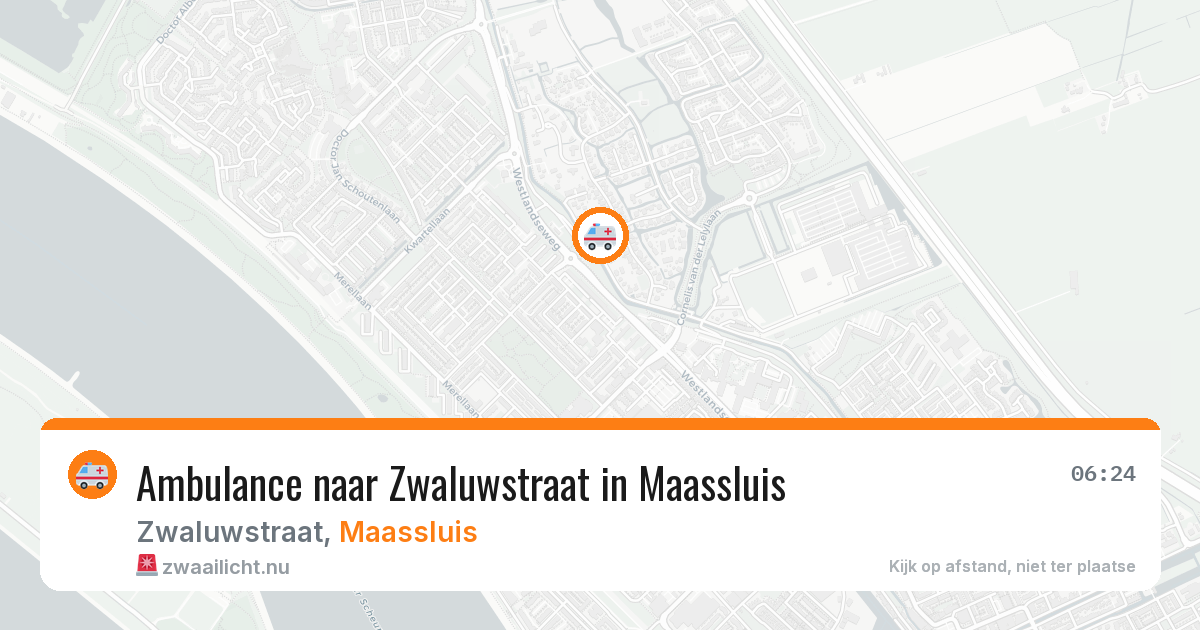 Ambulance naar Zwaluwstraat in Maassluis — 22 mei 2026