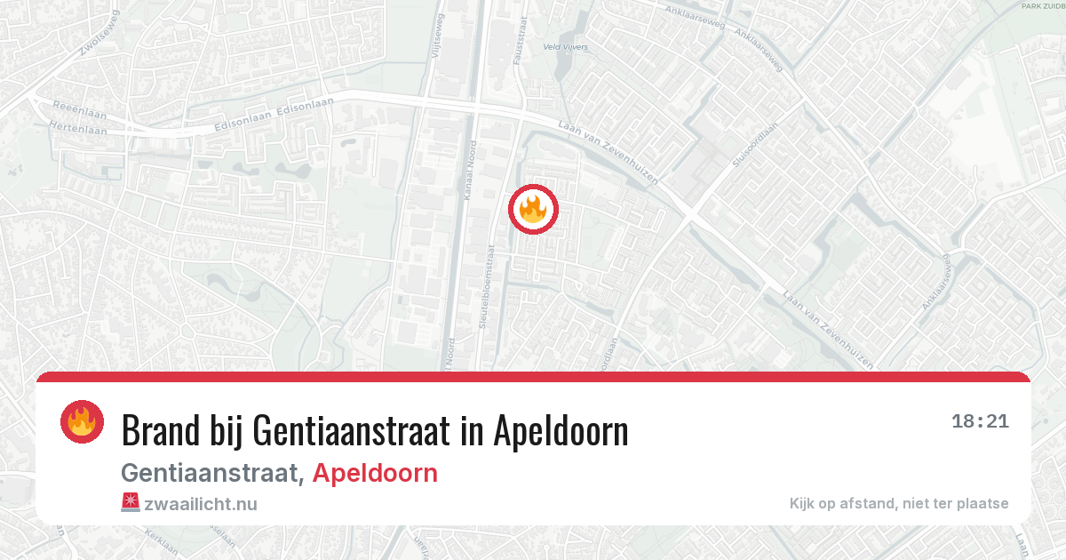Brand bij Gentiaanstraat in Apeldoorn — 29 mei 2026
