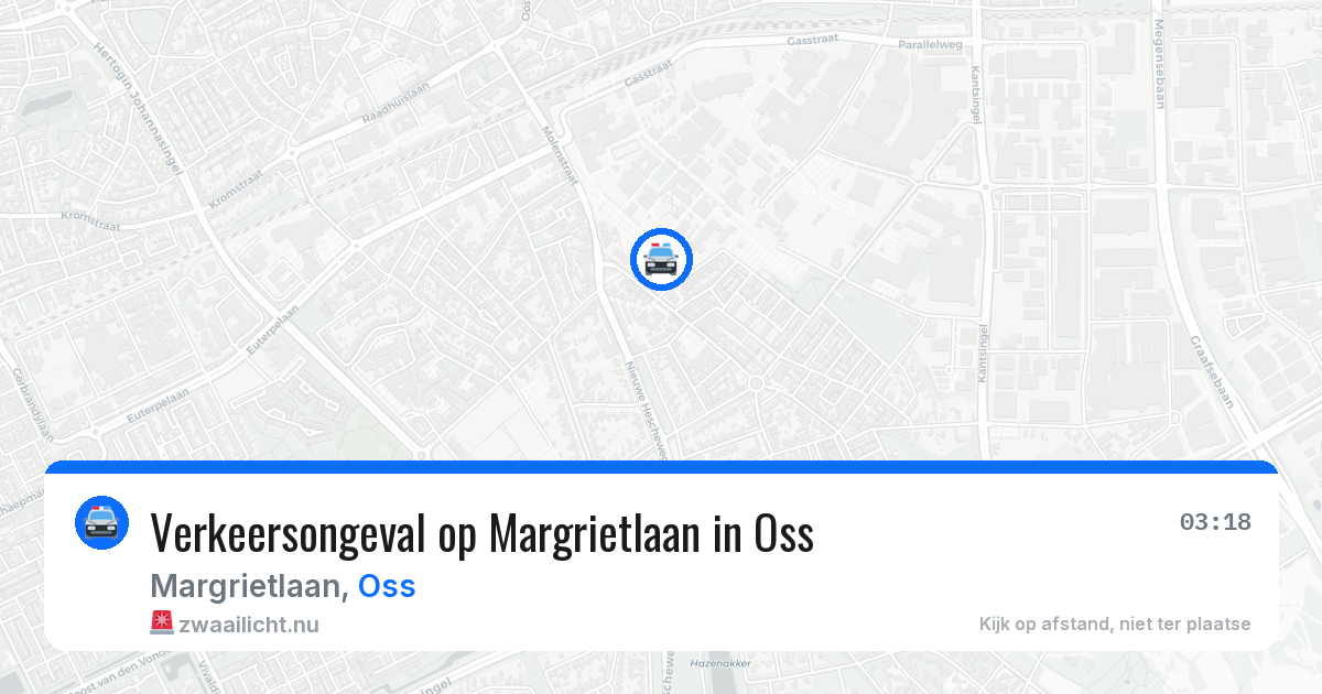 Verkeersongeval op Margrietlaan in Oss — 15 mrt 2026