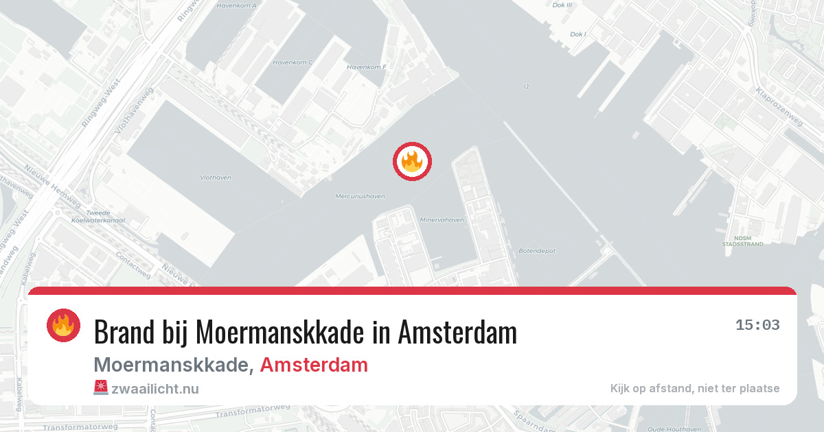 Brand bij Moermanskkade in Amsterdam — 3 jul 2026