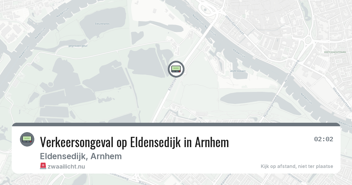 Verkeersongeval op Eldensedijk in Arnhem — 25 jul 2026
