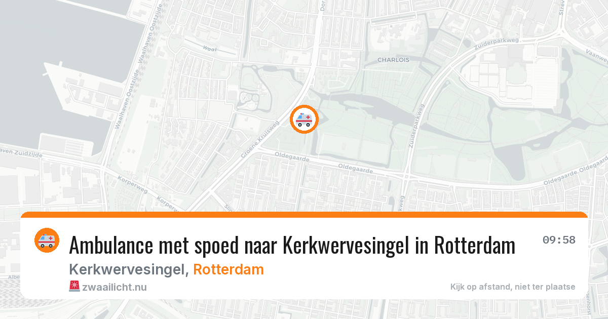 Ambulance met spoed naar Kerkwervesingel in Rotterdam — 21 mei 2026