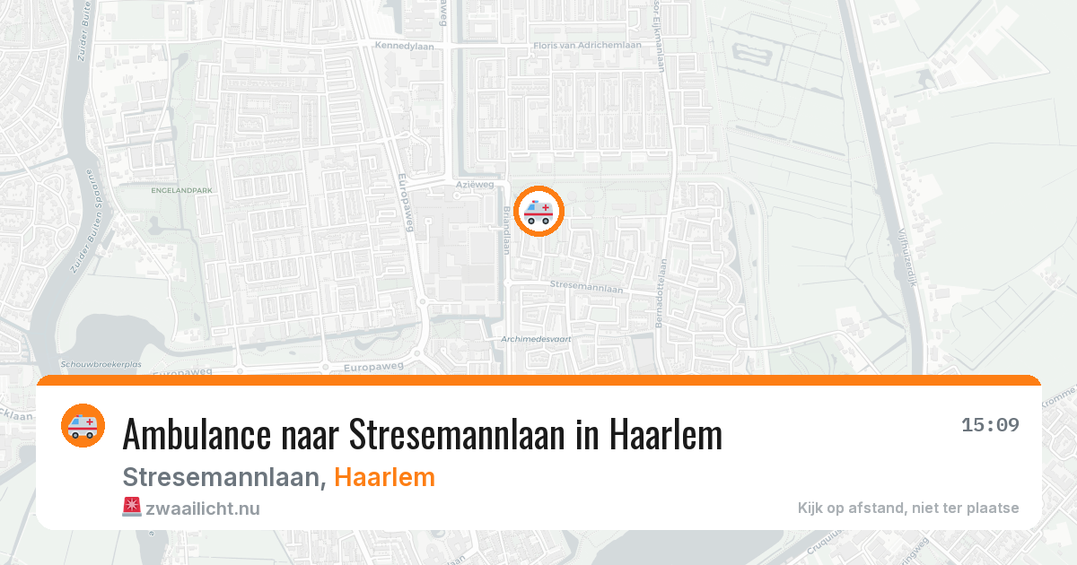 Ambulance naar Stresemannlaan in Haarlem — 18 mei 2026