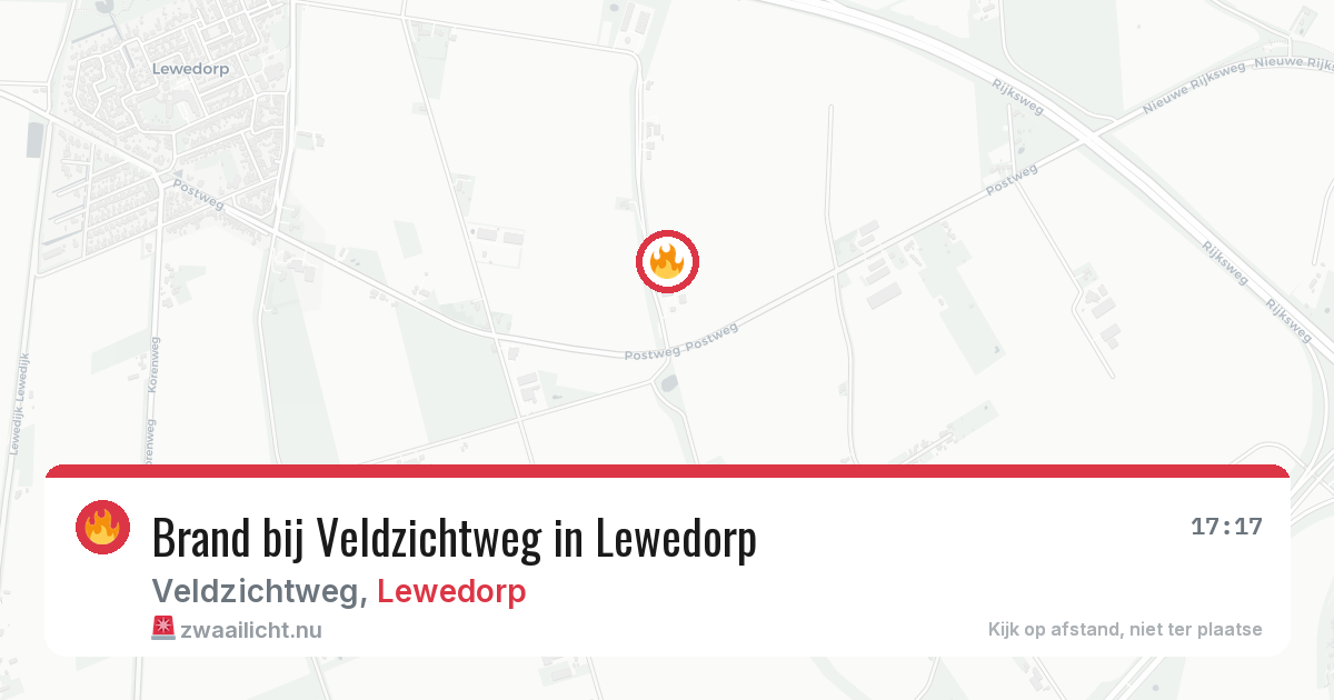 Brand bij Veldzichtweg in Lewedorp — 5 jun 2026