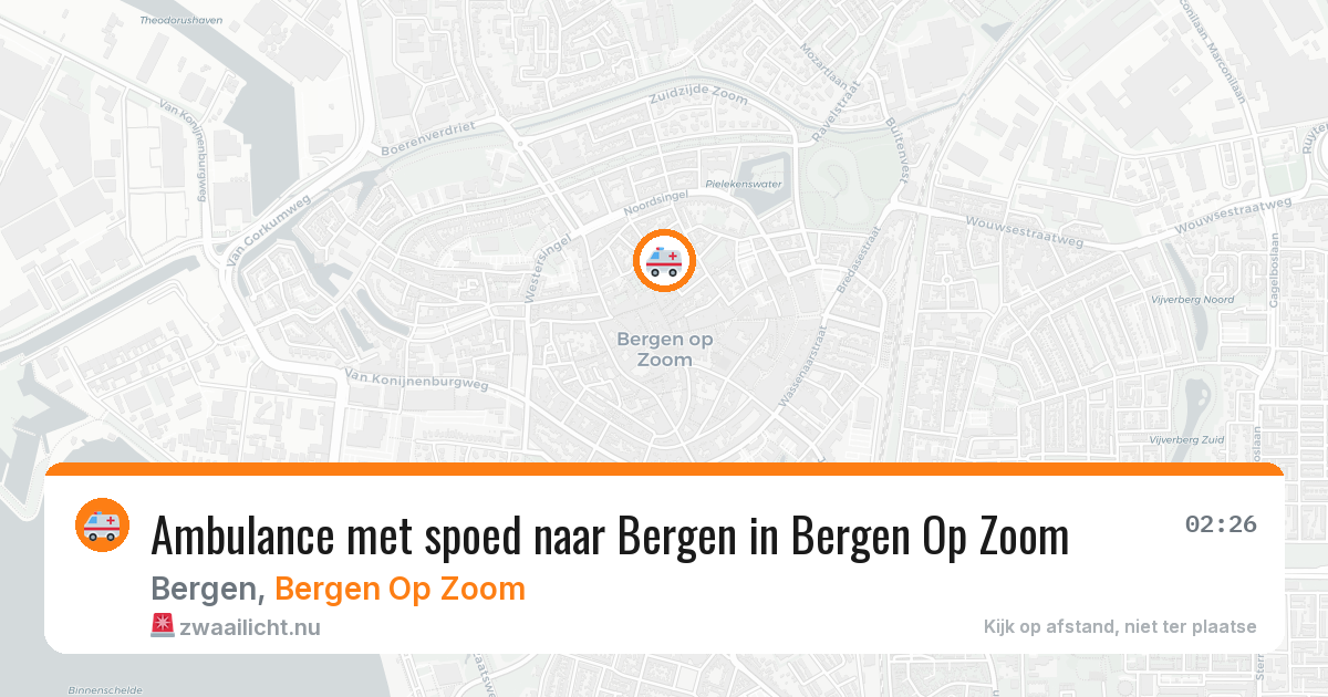 Ambulance met spoed naar Bergen in Bergen Op Zoom — 16 jul 2026