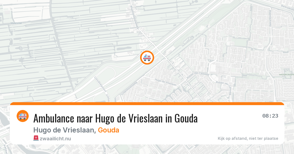 Ambulance naar Hugo de Vrieslaan in Gouda — 15 jul 2026