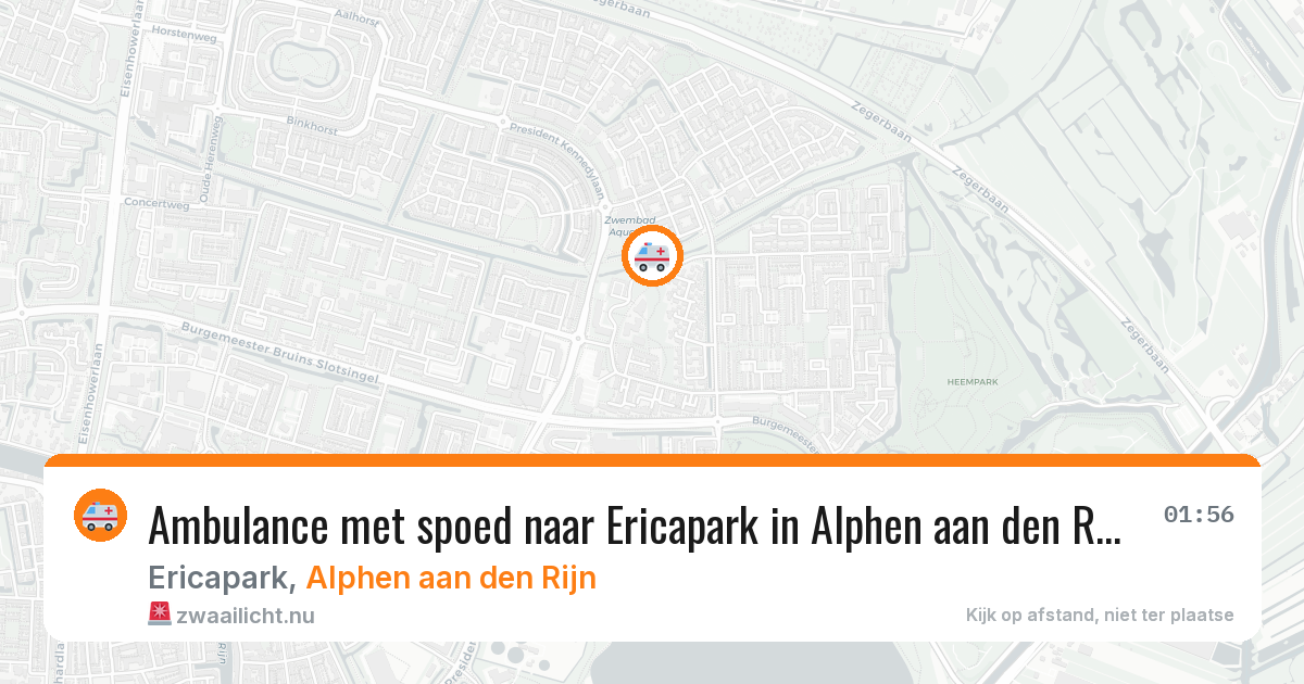 Ambulance met spoed naar Ericapark in Alphen aan den Rijn — 24 mrt 2026