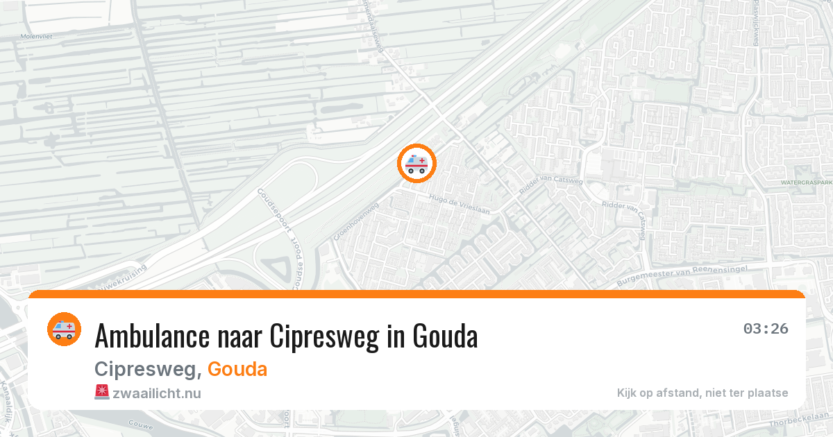 Ambulance naar Cipresweg in Gouda — 22 mrt 2026