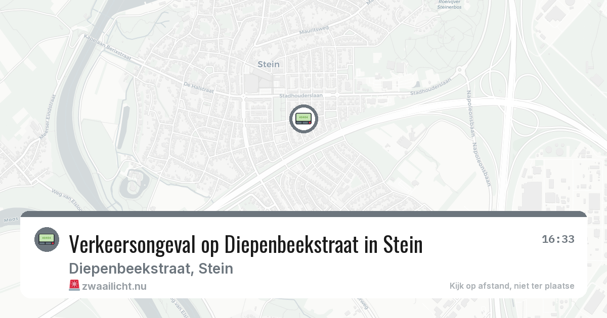 Verkeersongeval op Diepenbeekstraat in Stein — 26 jul 2026