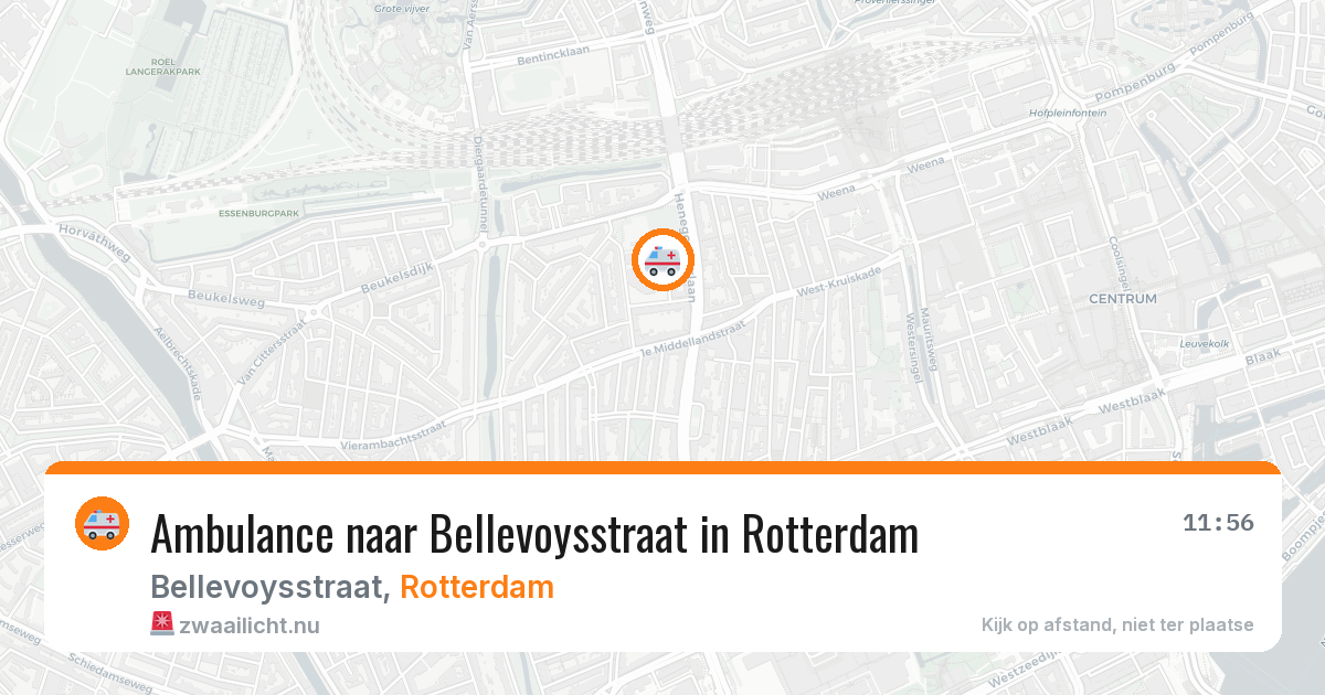 Ambulance naar Bellevoysstraat in Rotterdam — 25 mrt 2026