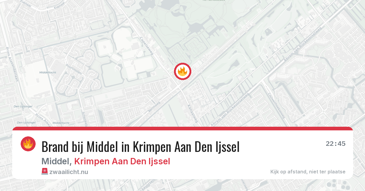 Brand bij Middel in Krimpen Aan Den Ijssel — 7 mrt 2026