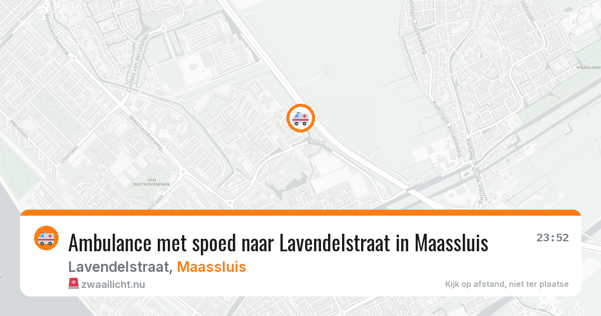 Ambulance met spoed naar Lavendelstraat in Maassluis — 10 jul 2026
