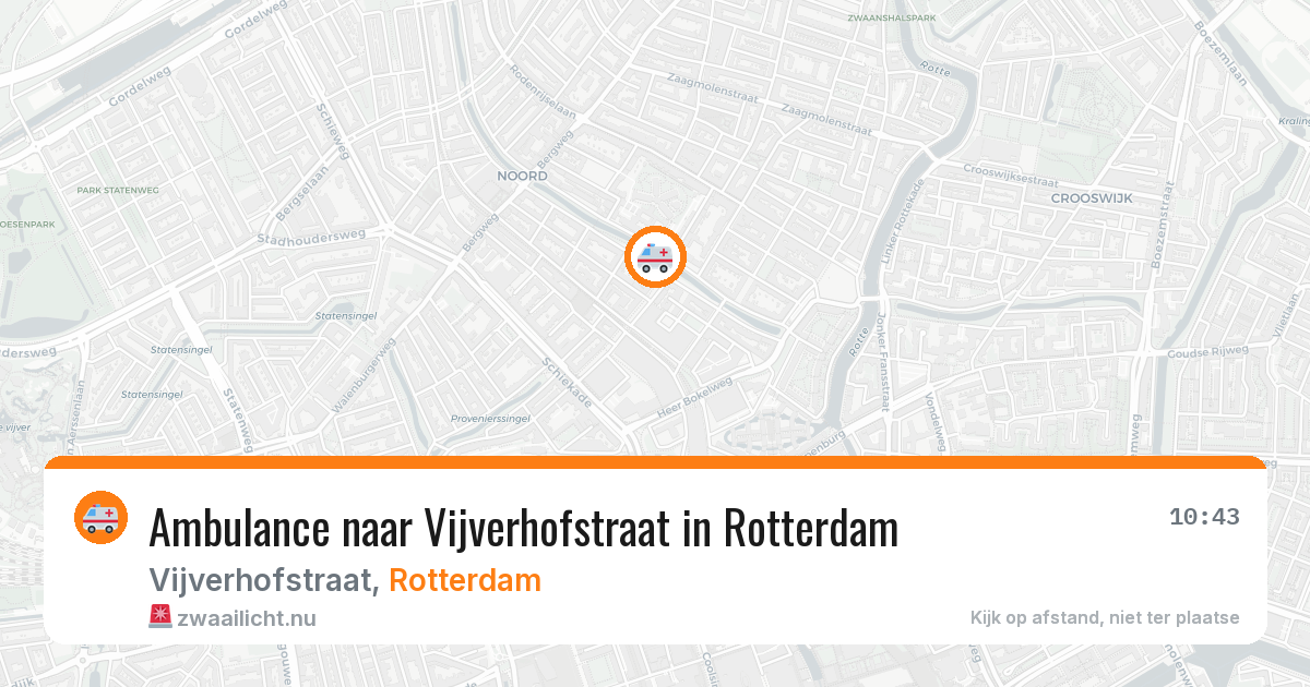 Ambulance naar Vijverhofstraat in Rotterdam — 19 mrt 2026