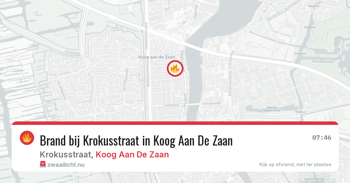 Brand bij Krokusstraat in Koog Aan De Zaan — 31 mrt 2026