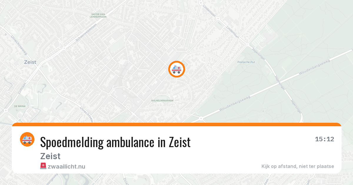 Spoedmelding ambulance in Zeist — 19 jan 2026