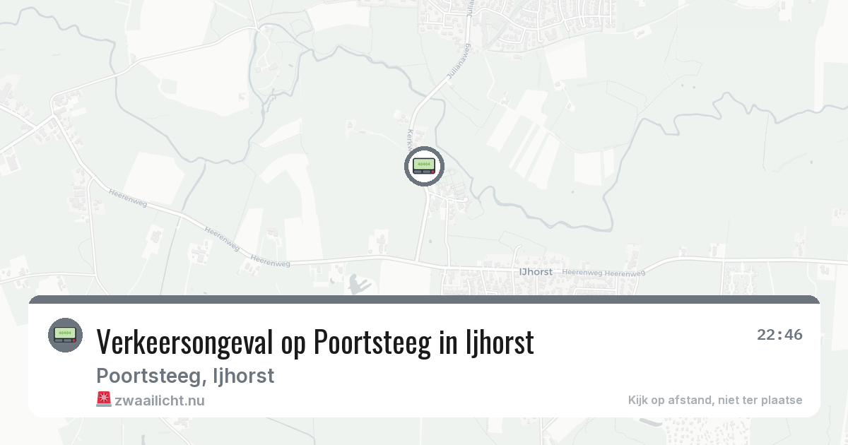 Verkeersongeval op Poortsteeg in Ijhorst — 6 feb 2026