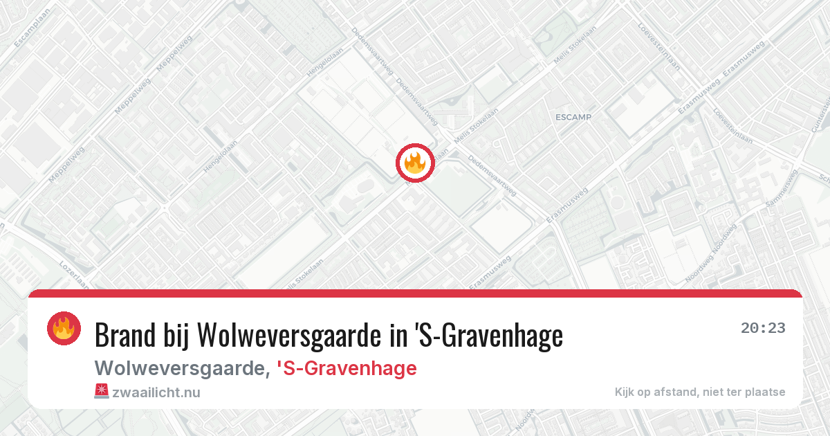 Brand bij Wolweversgaarde in 'S-Gravenhage — 23 jul 2026