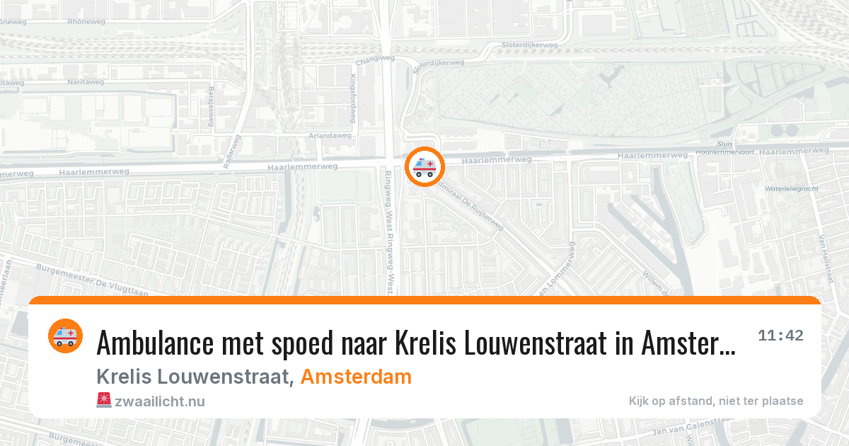 Ambulance met spoed naar Krelis Louwenstraat in Amsterdam — 31 mrt 2026