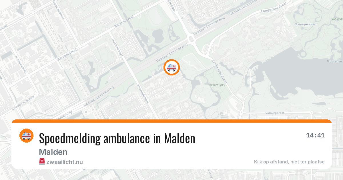 Spoedmelding ambulance in Malden — 16 jan 2026