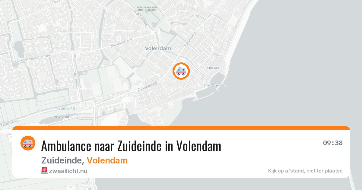 Ambulance naar Zuideinde in Volendam — 25 jul 2026