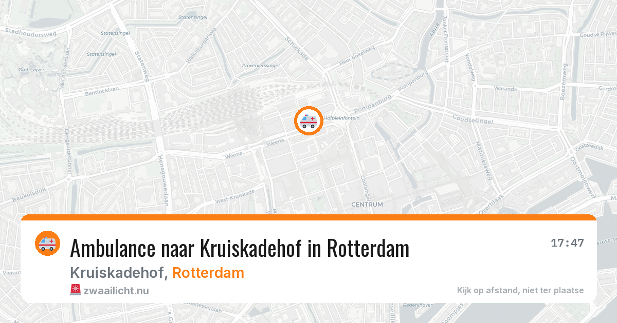 Ambulance naar Kruiskadehof in Rotterdam — 25 jul 2026