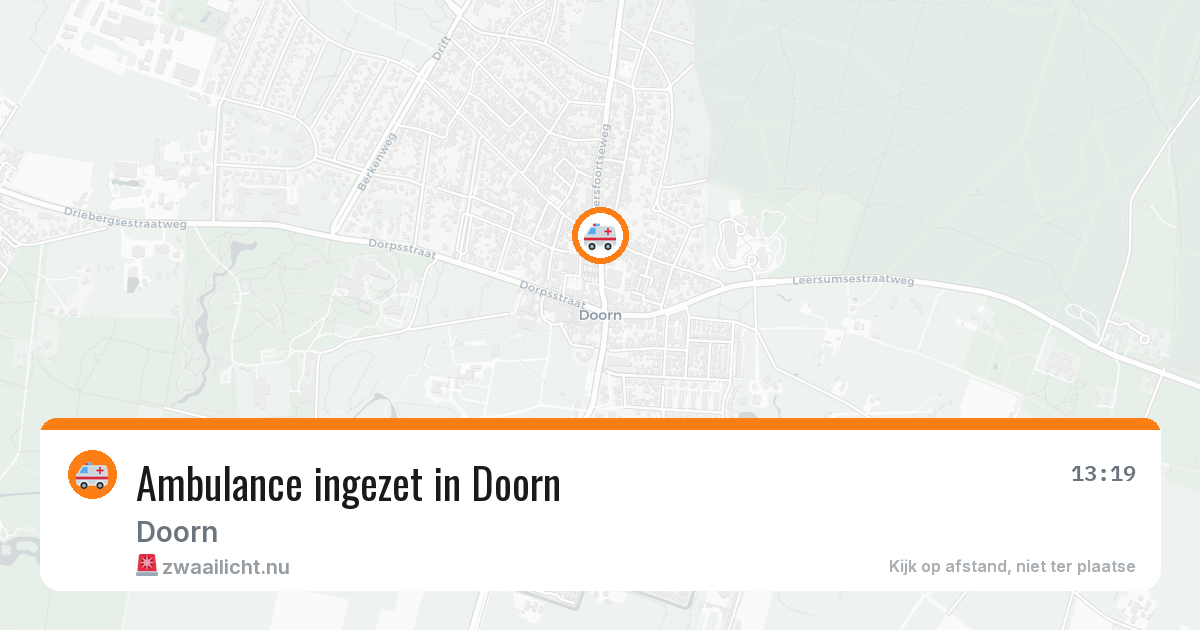 Ambulance ingezet in Doorn — 4 jun 2026