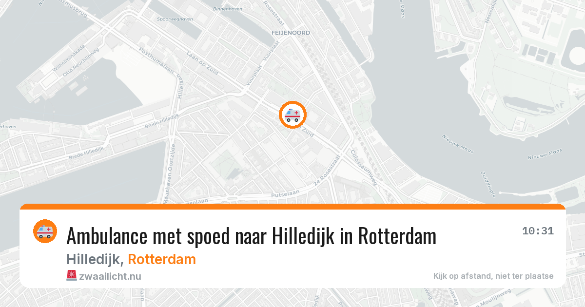 Ambulance met spoed naar Hilledijk in Rotterdam — 22 mei 2026