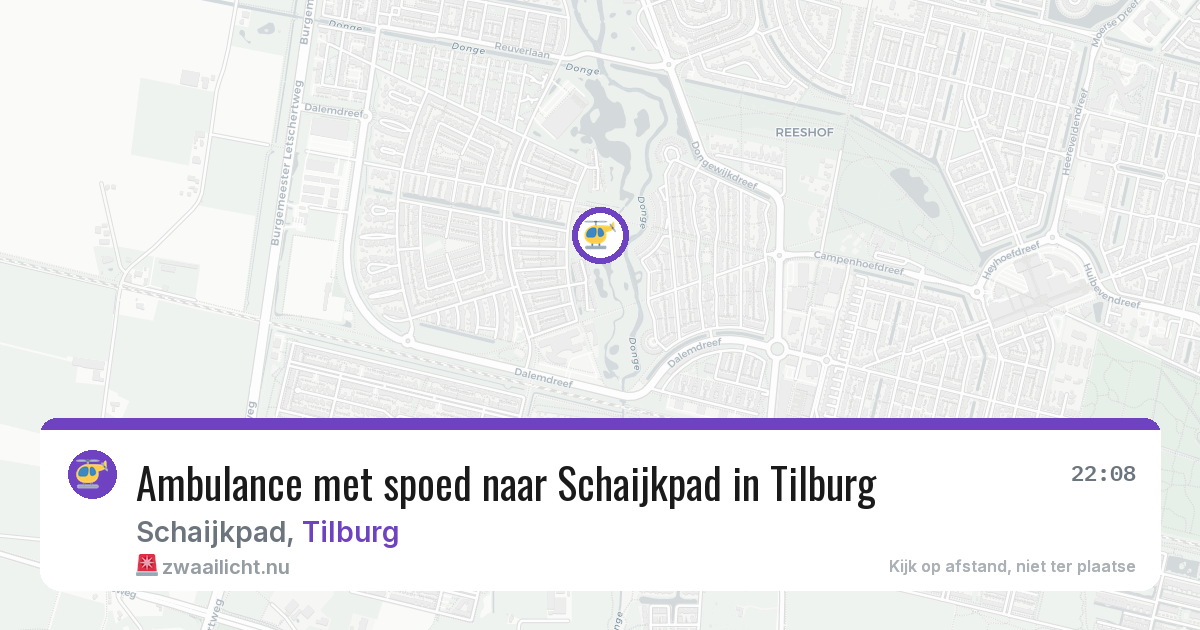 Ambulance met spoed naar Schaijkpad in Tilburg — 19 jul 2026