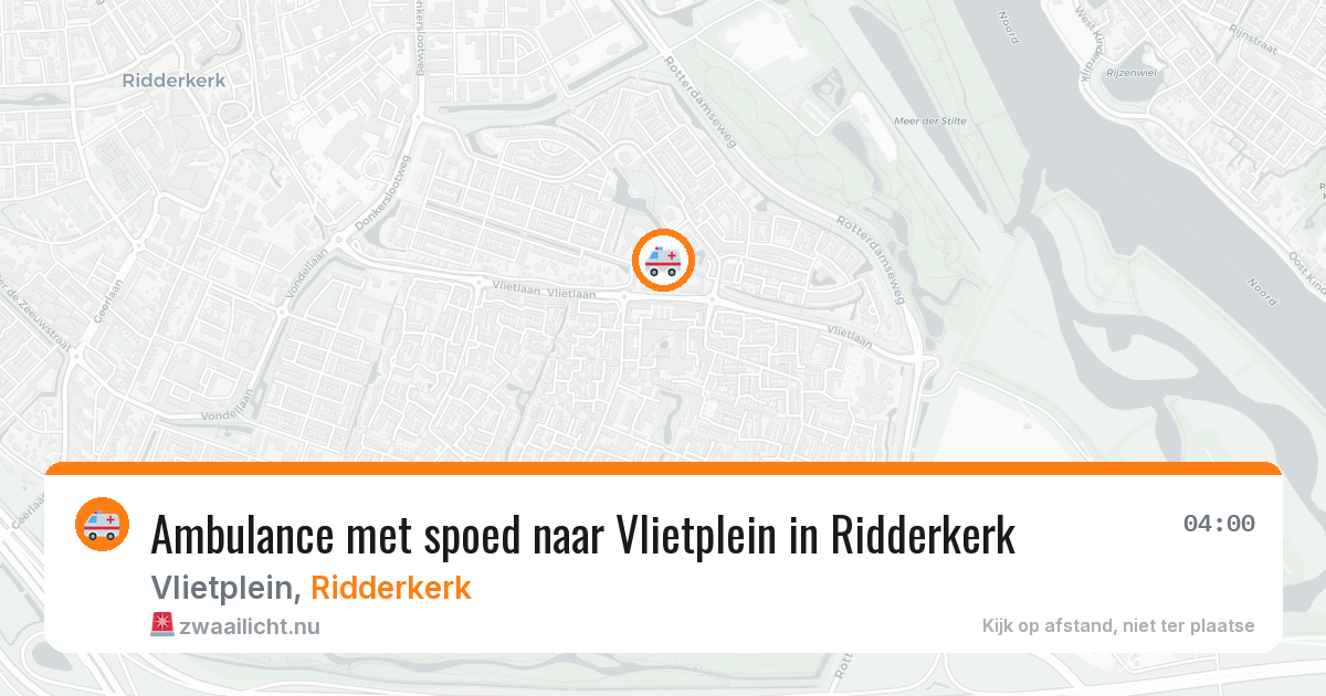 Ambulance met spoed naar Vlietplein in Ridderkerk — 28 mei 2026