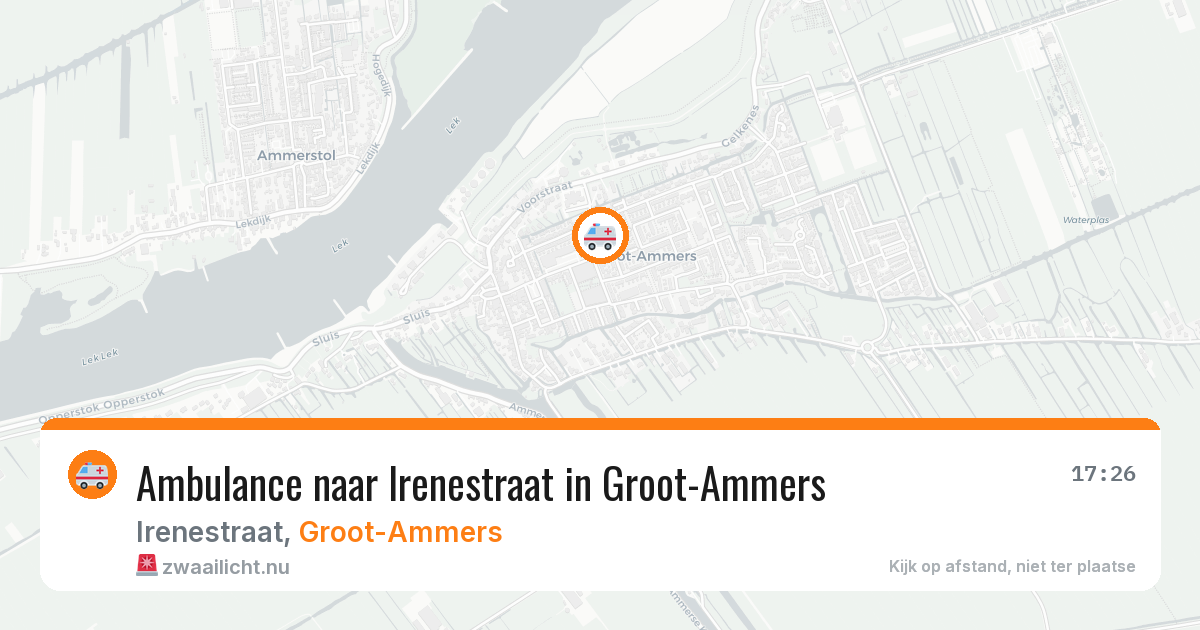 Ambulance naar Irenestraat in Groot-Ammers — 14 mei 2026