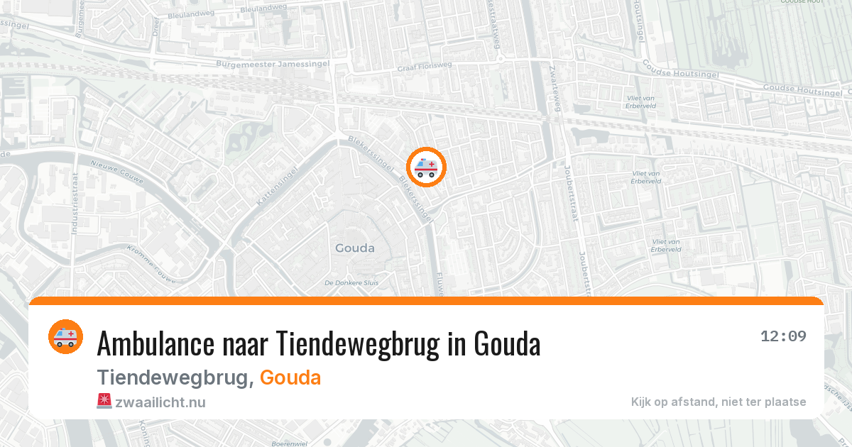 Ambulance naar Tiendewegbrug in Gouda — 22 jul 2026