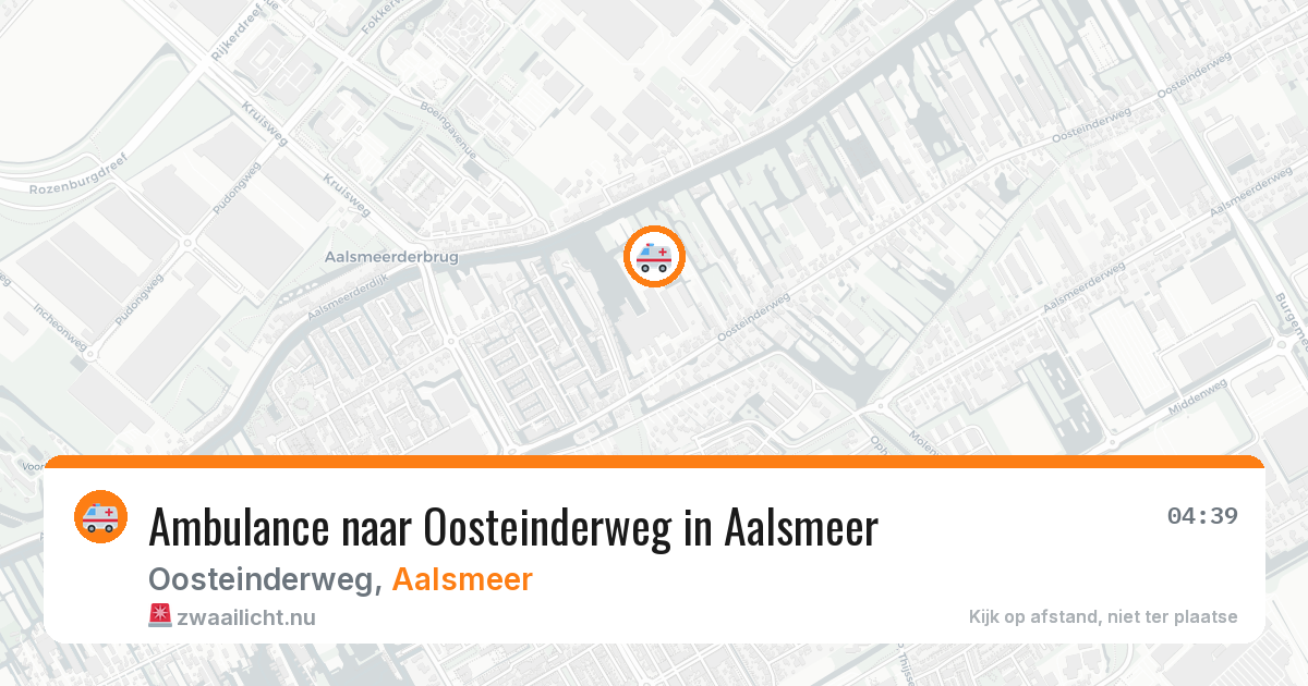 Ambulance naar Oosteinderweg in Aalsmeer — 13 jul 2026