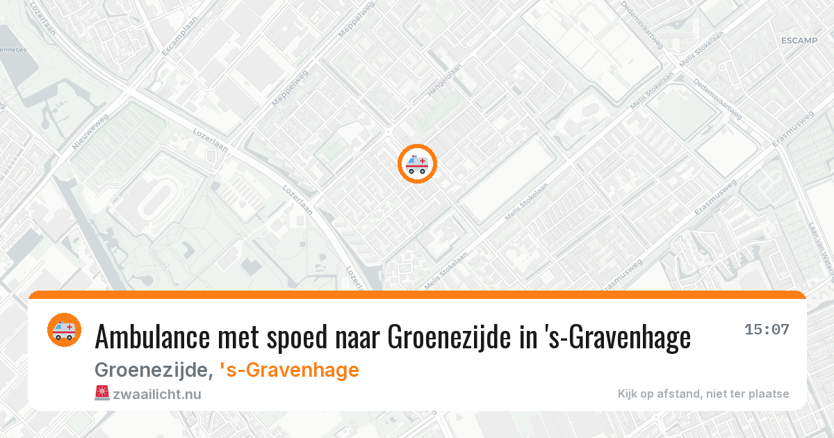 Ambulance met spoed naar Groenezijde in 's-Gravenhage — 24 mei 2026