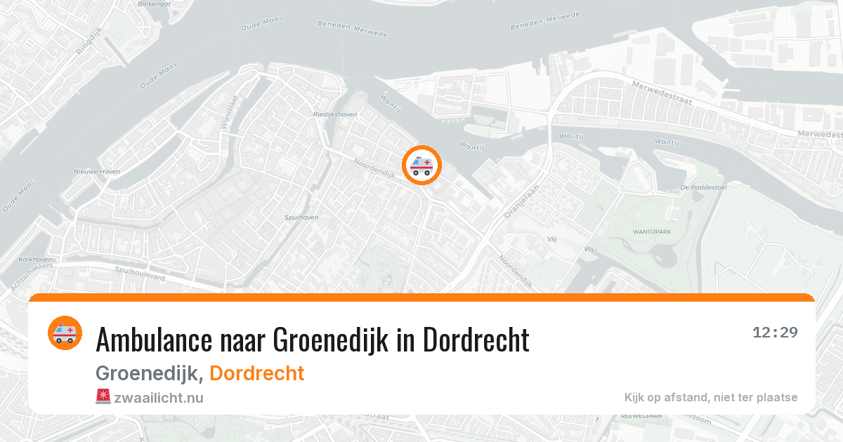 Ambulance naar Groenedijk in Dordrecht — 18 mrt 2026