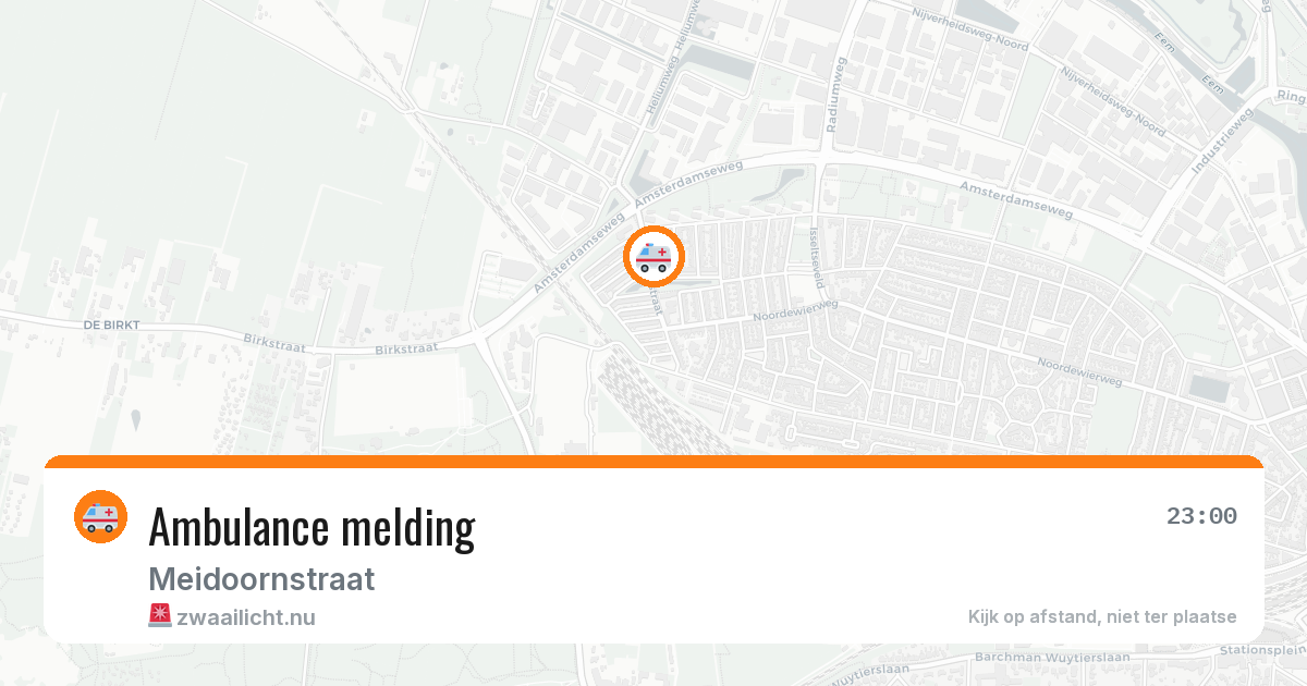 Ambulance melding — 21 jul 2026