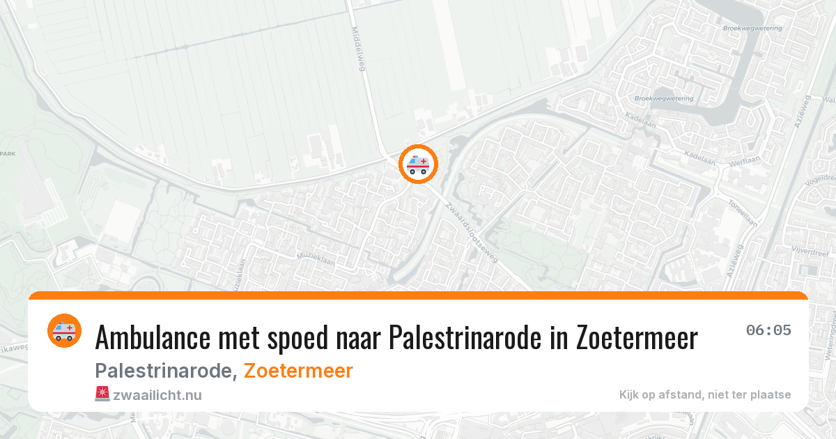 Ambulance met spoed naar Palestrinarode in Zoetermeer — 5 jun 2026
