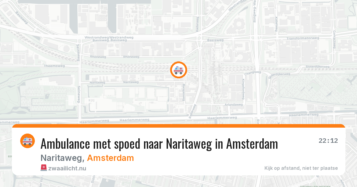 Ambulance met spoed naar Naritaweg in Amsterdam — 10 mei 2026