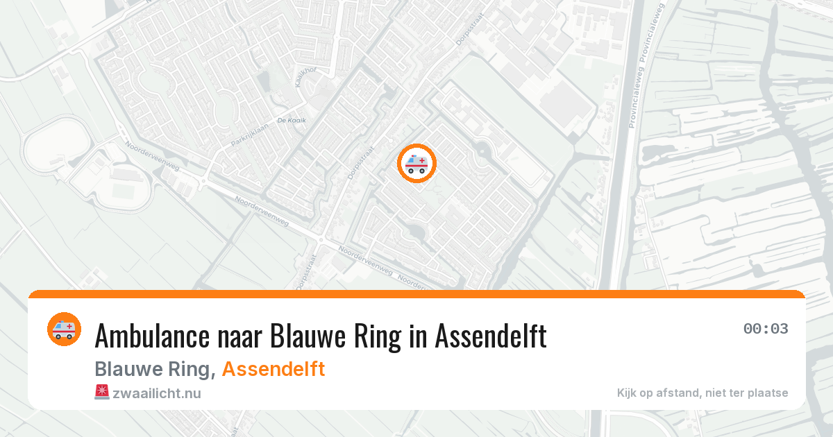 Ambulance naar Blauwe Ring in Assendelft — 16 jul 2026