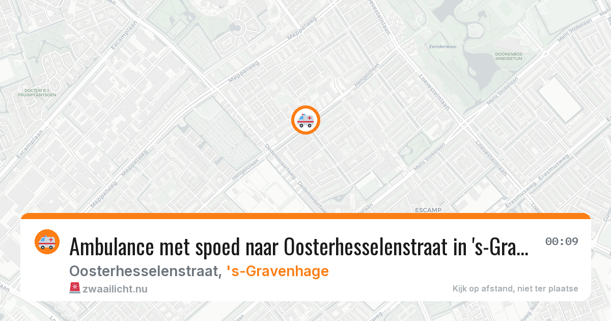 Ambulance met spoed naar Oosterhesselenstraat in 's-Gravenhage — 13 jul 2026