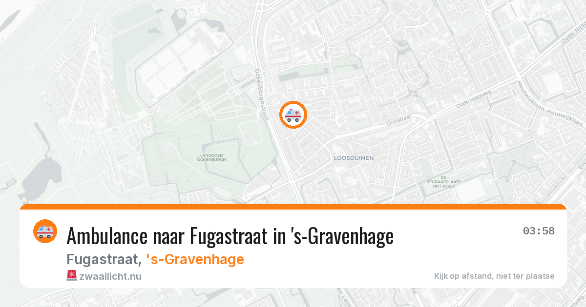 Ambulance naar Fugastraat in 's-Gravenhage — 27 jul 2026