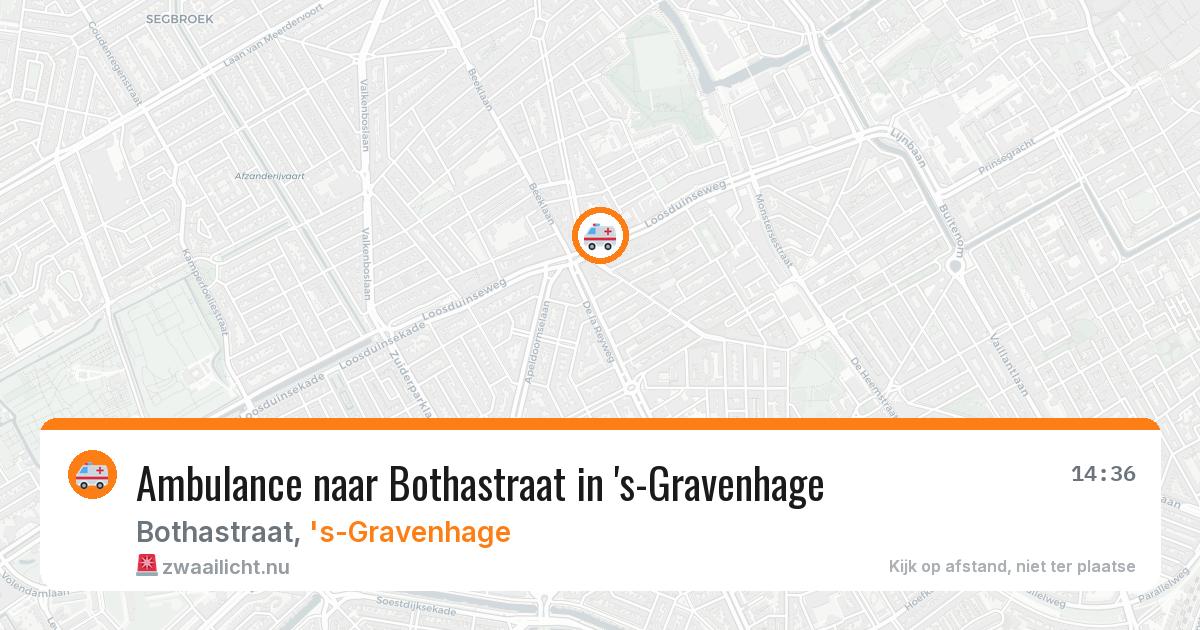 Ambulance naar Bothastraat in 's-Gravenhage — 7 mei 2026