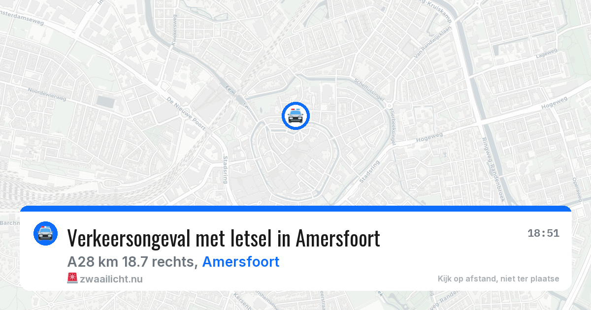 Verkeersongeval met letsel in Amersfoort — 20 mrt 2026
