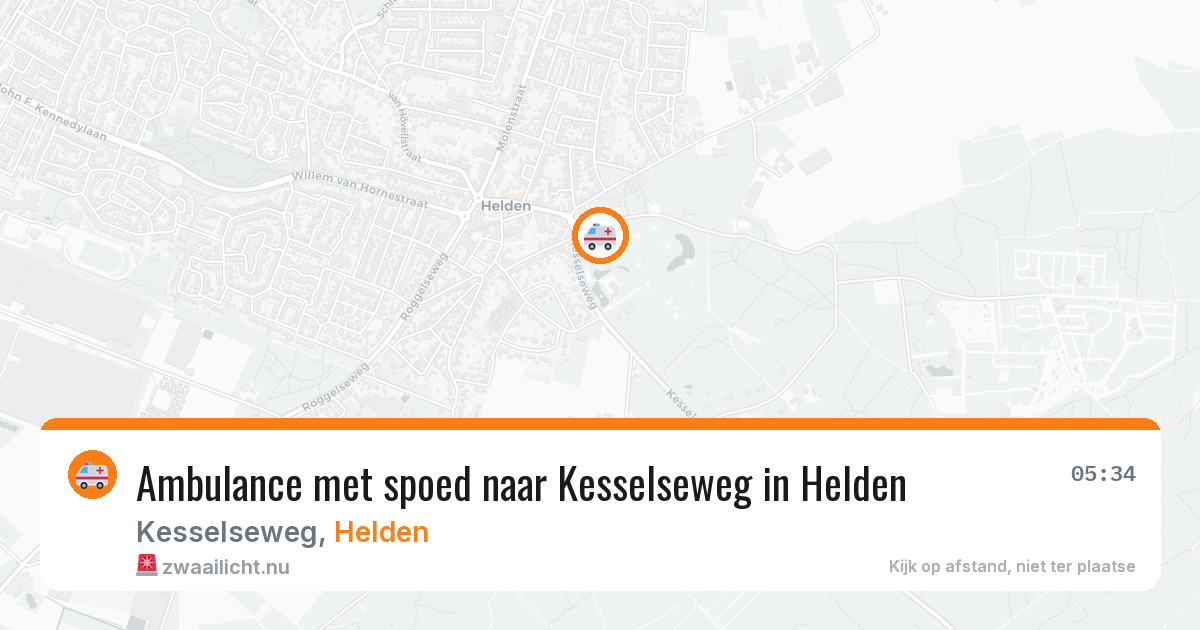 Ambulance met spoed naar Kesselseweg in Helden — 7 jul 2026