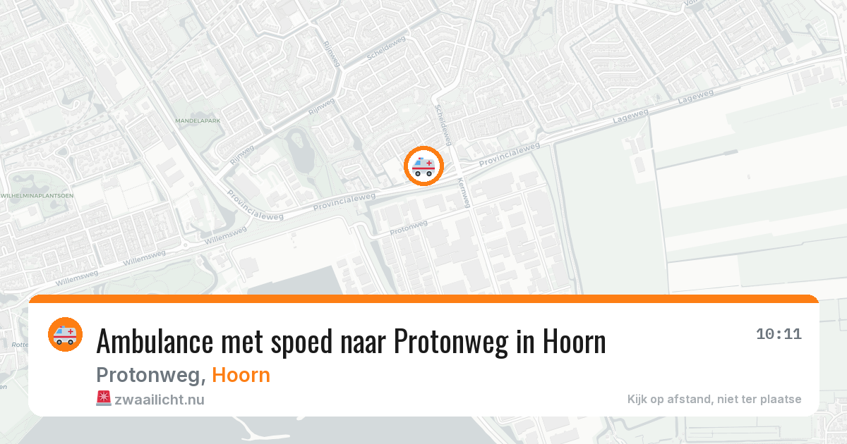 Ambulance met spoed naar Protonweg in Hoorn — 7 jul 2026