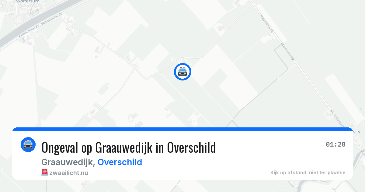 Ongeval op Graauwedijk in Overschild — 25 jul 2026