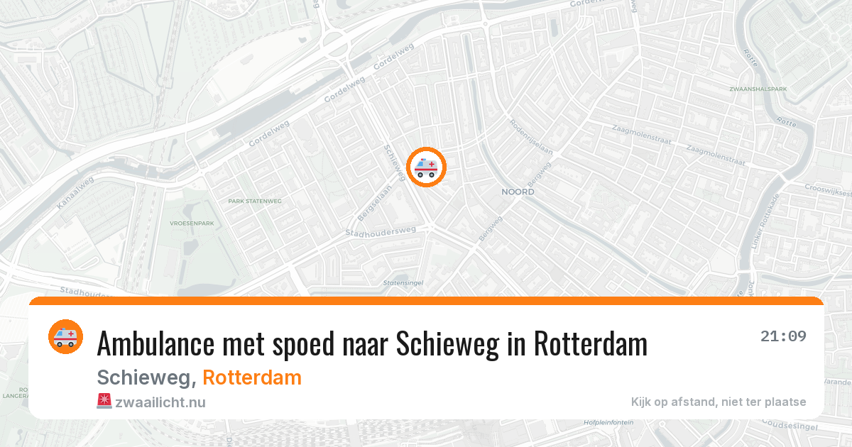 Ambulance met spoed naar Schieweg in Rotterdam — 16 jul 2026