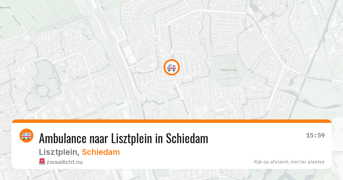 Ambulance naar Lisztplein in Schiedam — 11 jul 2026
