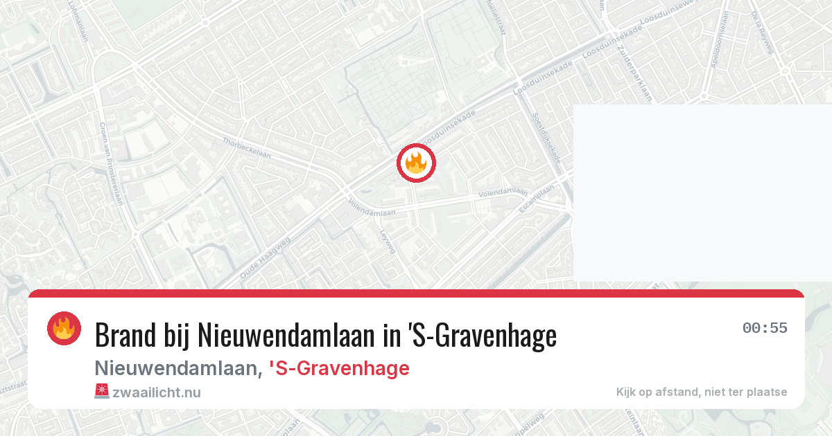 Brand bij Nieuwendamlaan in 'S-Gravenhage — 10 jul 2026